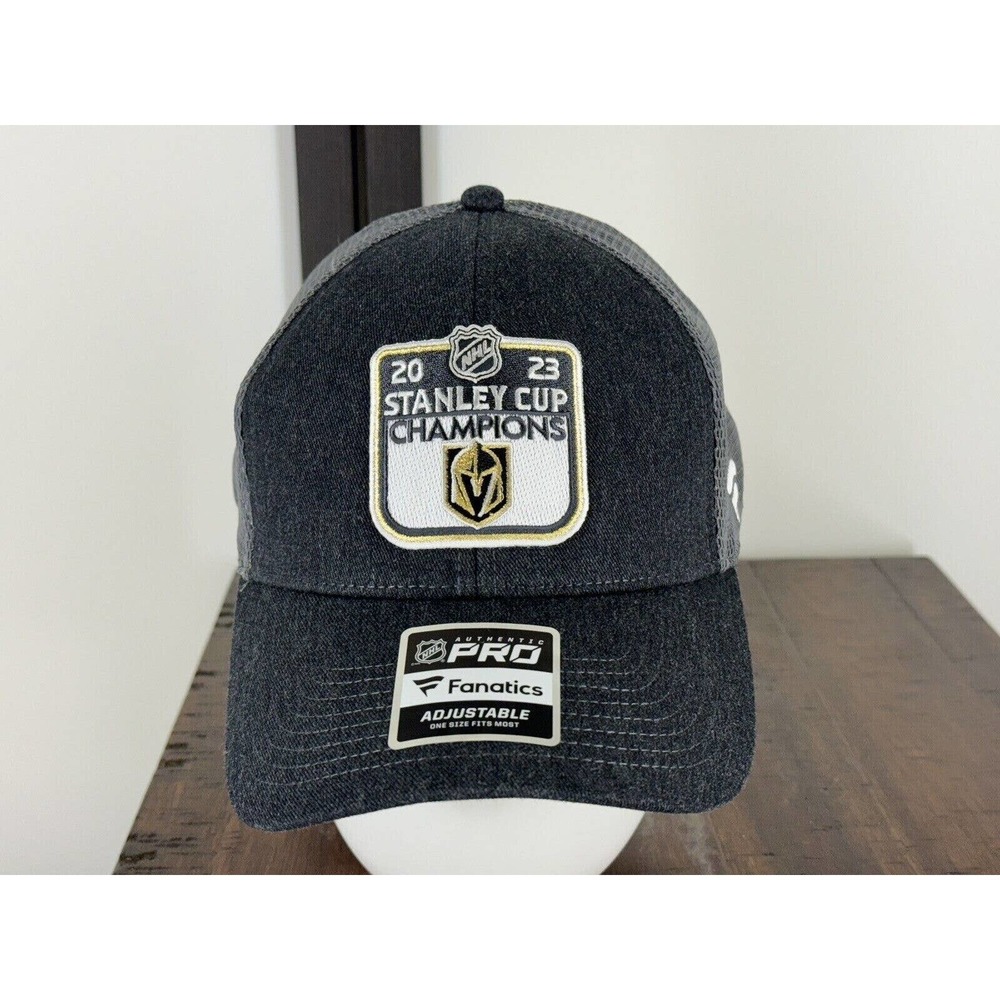 Las Vegas Golden Knights Hat Cap Snapback Adult Gray 2023 Stanley Cup Champions